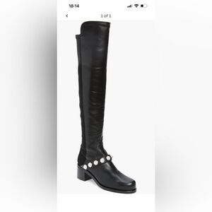 Black Over-the-Knee Leather Boots
